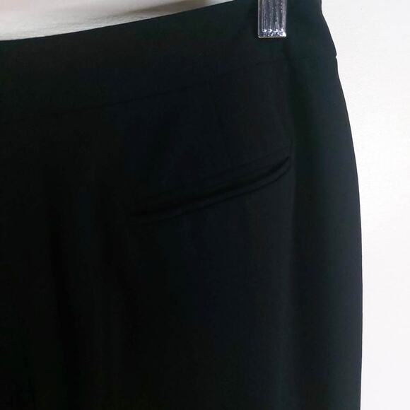 Lafayette 148 Black Dress Pants Size 12 Stretch Wool Straight Leg - Picture 8 of 9